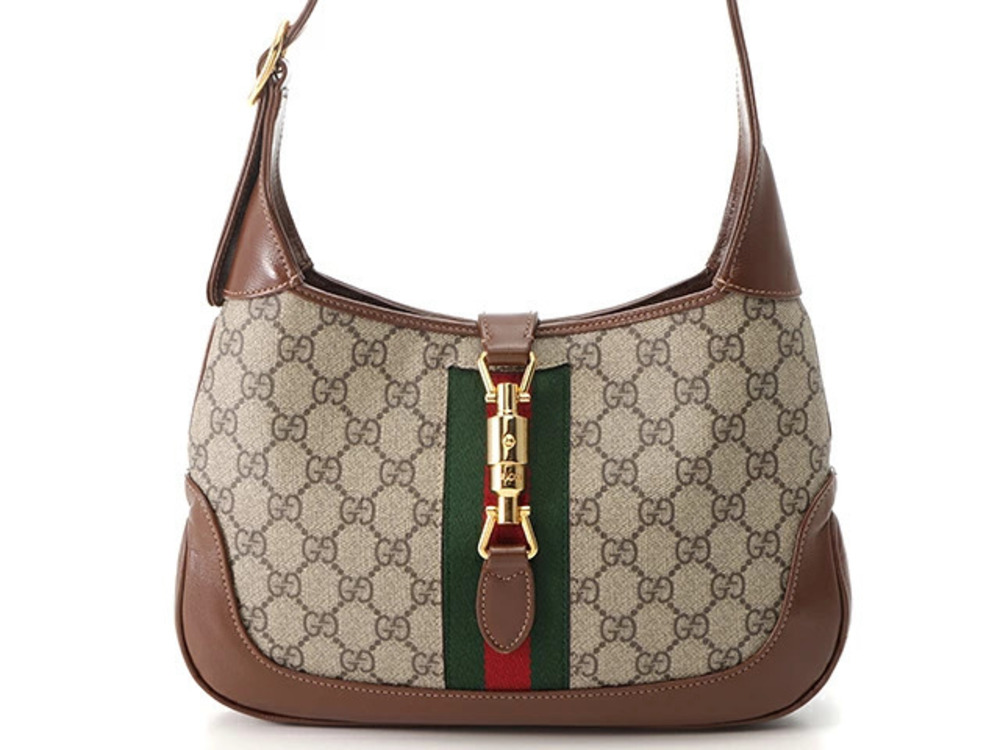Gucci GG Supreme Jackie Shoulder Bag Beige Cream